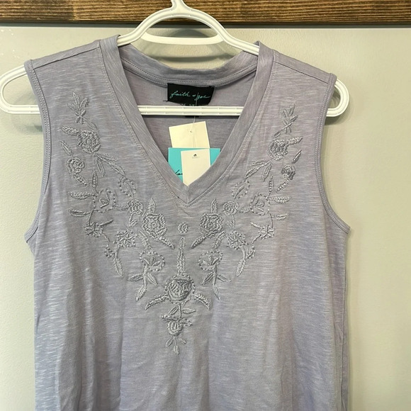 NWT Faith & Zoe Women’s Tank top in lilac size Small - Picture 7 of 9